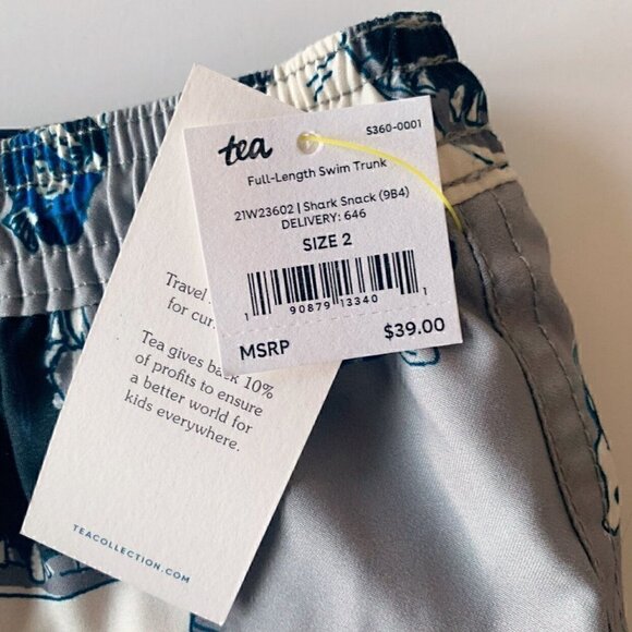 NWT Tea Collection Boy Swim Trunks 2T - Picture 3 of 5